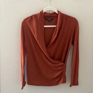 Liverpool Los Angeles Burnt Orange Knit Top